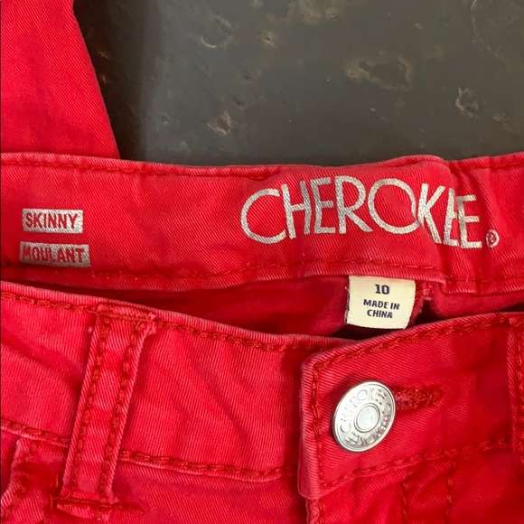 Cherokee Skinny Moulant Jeans Red Size 10 - Picture 2 of 6